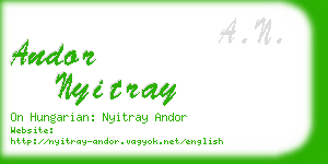 andor nyitray business card